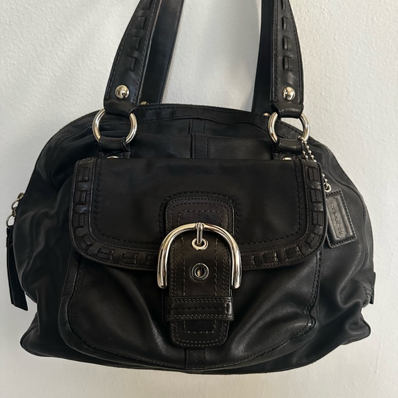Vintage COACH Soho Courtney Leather Handbag in Black - Picture 1 of 6
